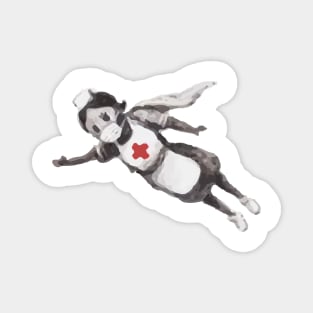 Banksy Superhero Nurse Magnet