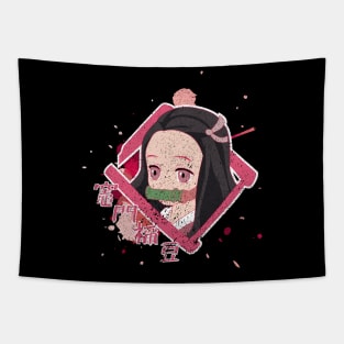 DEMON SLAYER (KIMETSU NO YAIBA): NEZUKO KAMADO (GRUNGE STYLE) Tapestry