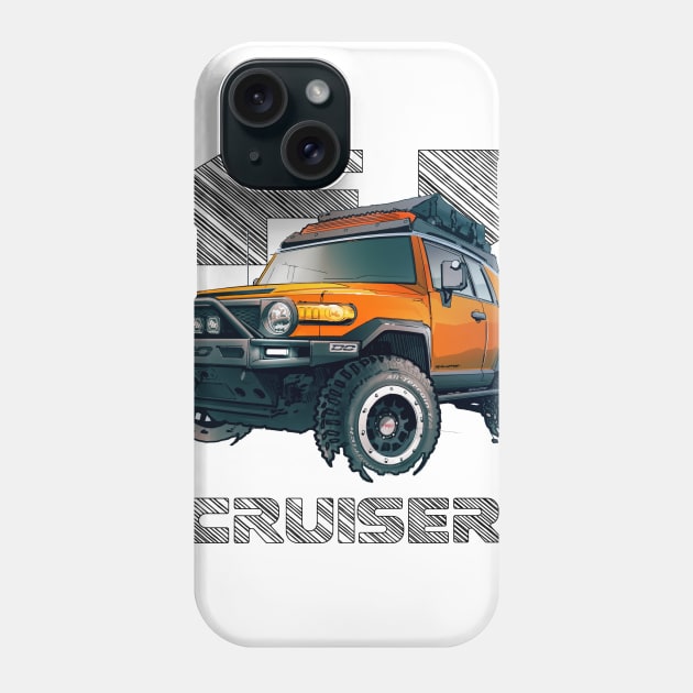 FJ Cruiser (XJ10) – Magma Phone Case by robert1117