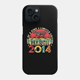 10 Years Old Awesome Since March 2014 10th Birthday Phone Case