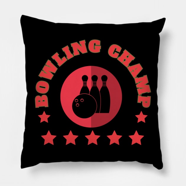 Bowling Champ Pillow by Southern Borealis