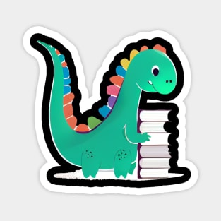 Cute Dinosaur Book Reading Magnet