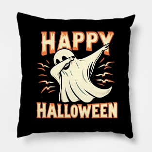 Happy Halloween Dabbing Ghost Pillow