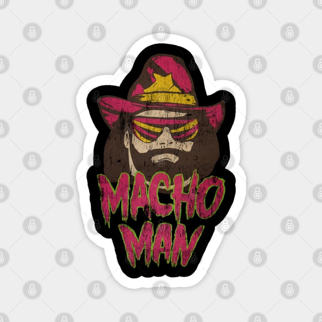 Macho Man Vintage Magnet by Gustavo Alvaro