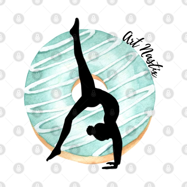 Donut Gymnast Silhouette Art by Art Nastix Designs