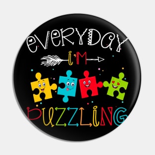 Everyday Im Puzzling Fun Voice For Autism Autism Awareness Pin