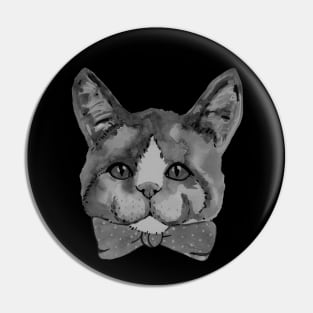 Black and white cat Pin