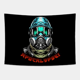 Gas Mask Helmet Tapestry