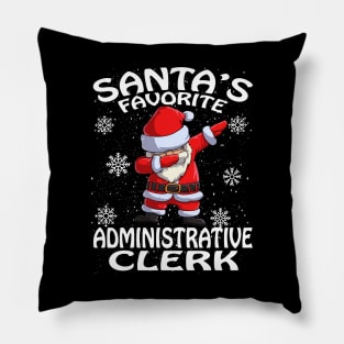 Santas Favorite Administrative Clerk Christmas Pillow