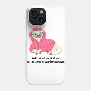 Bougie Funny Cat Halloween Print- Scary Fashion Sense Phone Case