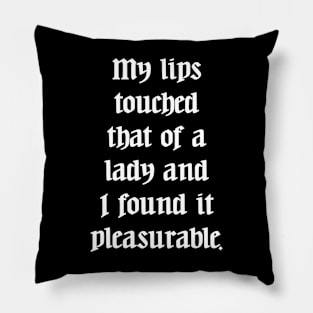 Ye Olde Lyrics - I Kissed A Girl Pillow