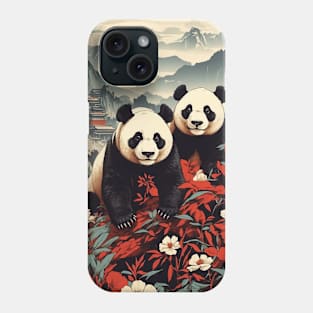 China Chinese Pandas Vintage Poster Tourism Phone Case