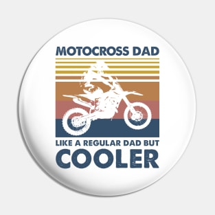 Motocross Dad Vintage Gift Father's Day Pin