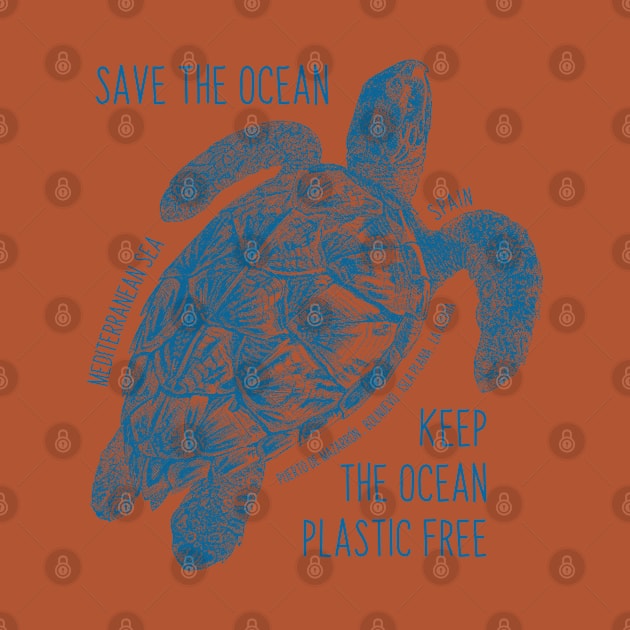 Save the Ocean - Sea Turtle by mazarronsouvenirs