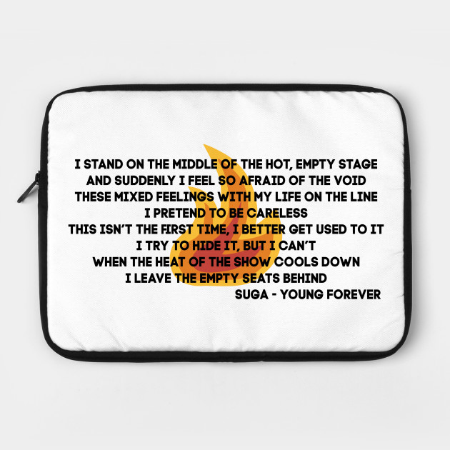 Bts English Lyrics Suga Young Forever Bts Laptop Case Teepublic