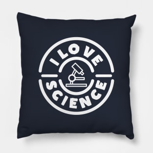 I Love Science Retro Vintage Pillow