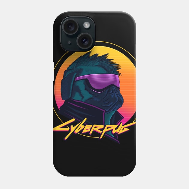 Cyberpug Phone Case by Sachpica