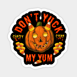 Halloween pumpkin with candy corns Magnet