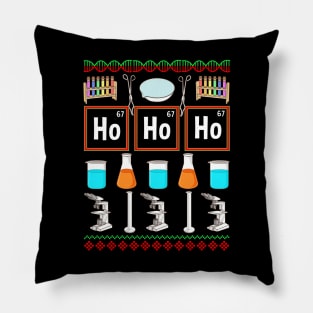 Science Gifts. Ugly Science Christmas Sweater. Ugly Chemistry Christmas. Pillow