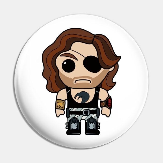 Snake Plissken Escape from New York Pin by Felt Phantom