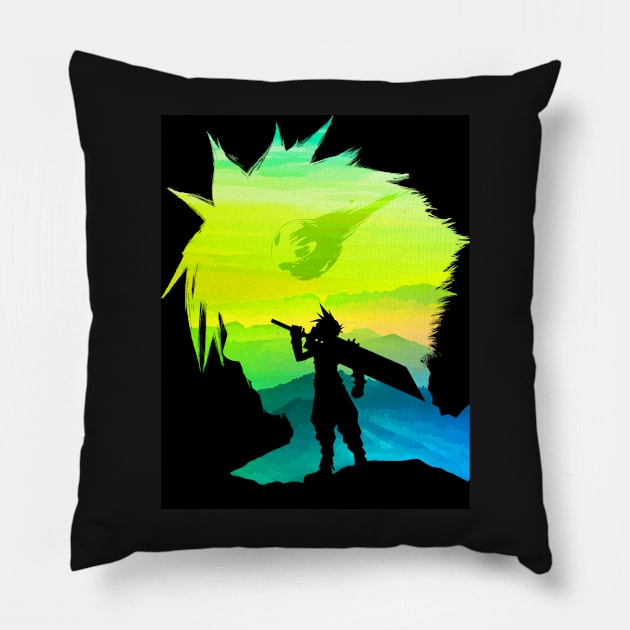 Cloud strife shadow Pillow by billycustom