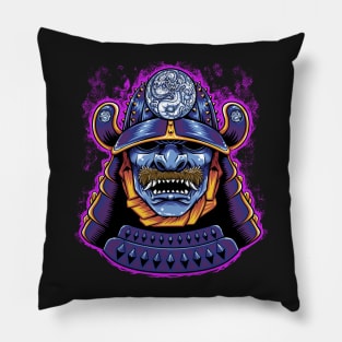 Blue Dragon Samurai Pillow