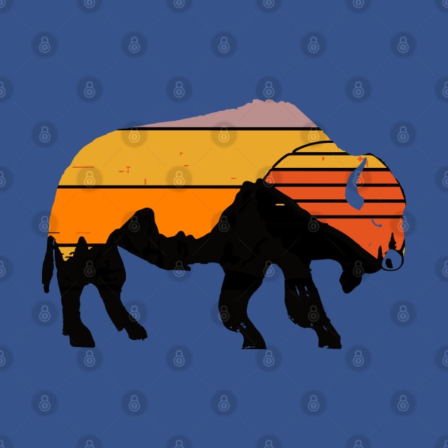 sunset buffalo by theplaidplatypusco