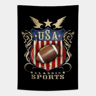 USA Classic vintage Football sports logo Tapestry