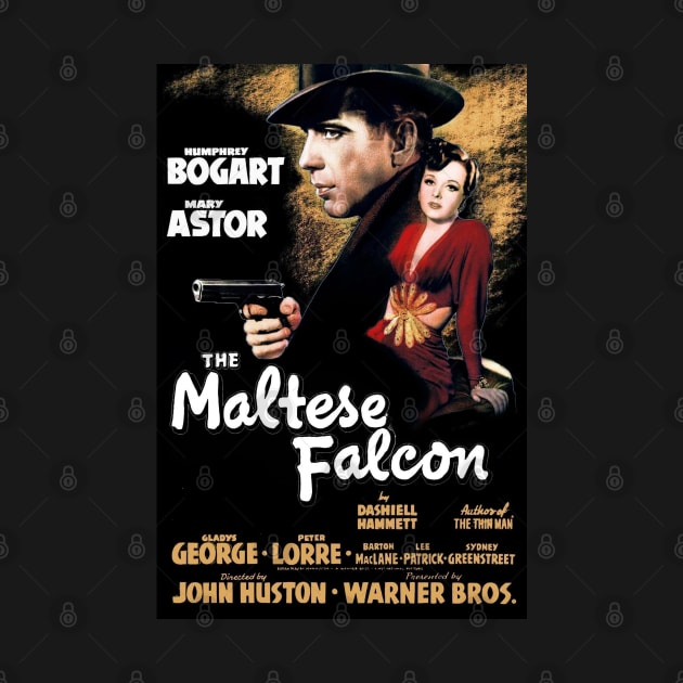 The Maltese Falcon Movie Poster (Dark Noir) by Noir-N-More