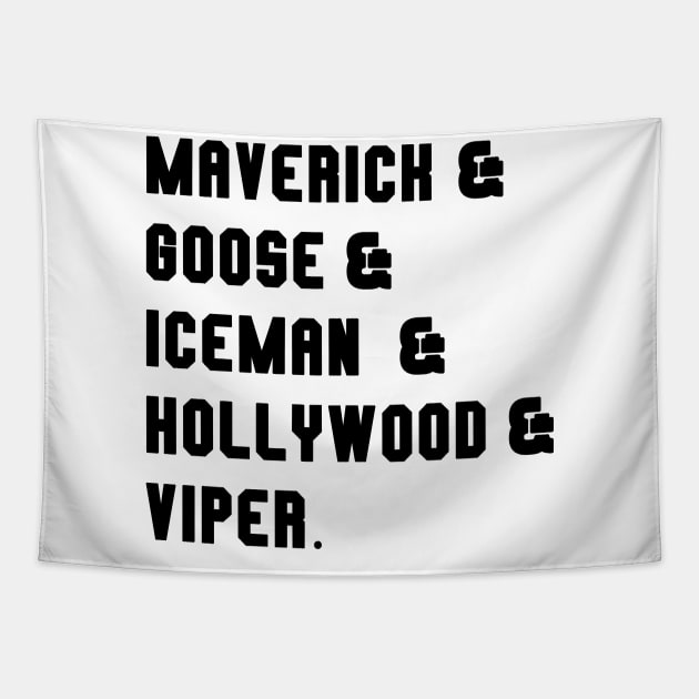 Top Gun Names Tapestry by IdenticalExposure