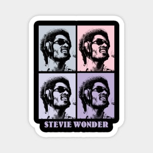 Stevie Wonder 80s Pop Art Magnet