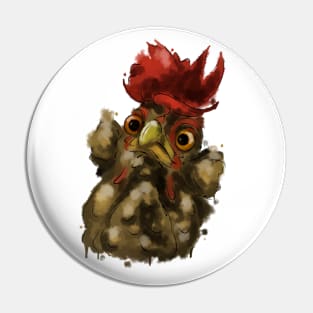 Funny chicken Pin