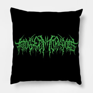 Fried Green Tomatoes (Green Variant) - Death Metal Logo Pillow