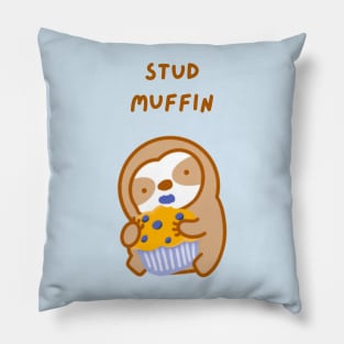 Stud Muffin Blueberry Muffin Sloth Pillow