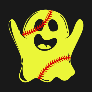 Softball Ghost Softball Lover Halloween Costume T-Shirt