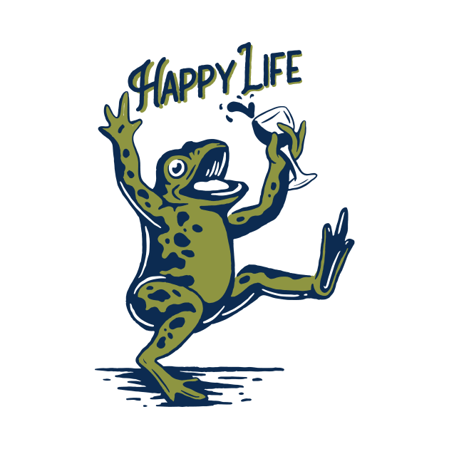 Green Frogs Enjoy Life by giantplayful