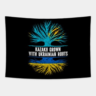 Kazakh Grown with Ukrainian Roots Flag Tapestry