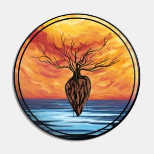 Surreal tree of life artwork, Yggdrasil Pin