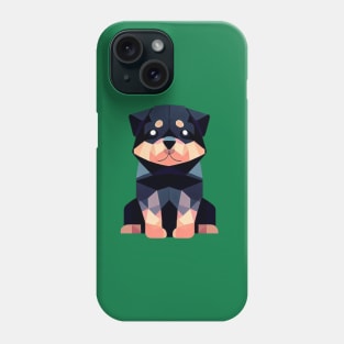 Geometric Rottweiler Puppy Phone Case