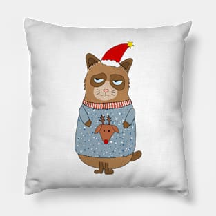 Funny Raccoon Christmas Pillow