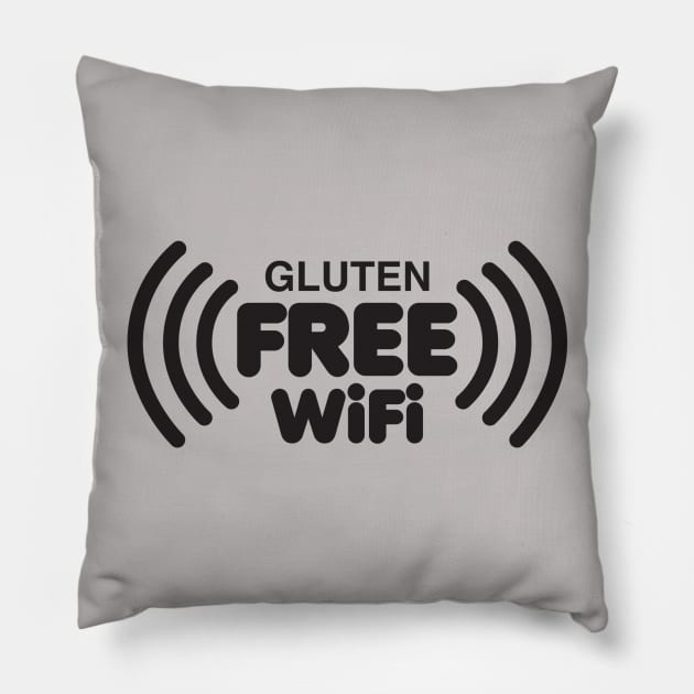 Gluten Free Wi-Fi Pillow by DetourShirts