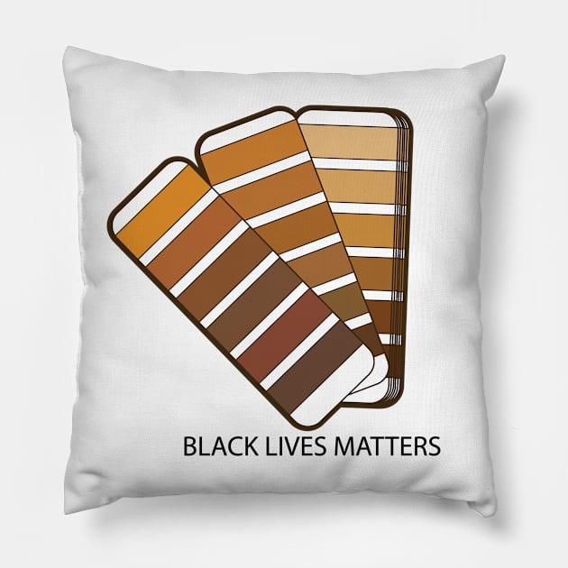 Black Lives matters-color chart Pillow by God Given apparel