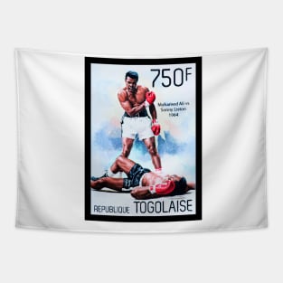 Muhammad Ali Postage Stamp Tapestry