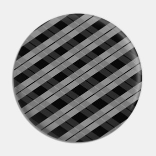 Crossed checked black tone pattern Pin