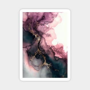 Bordo Horizon - Abstract Alcohol Ink Art Magnet