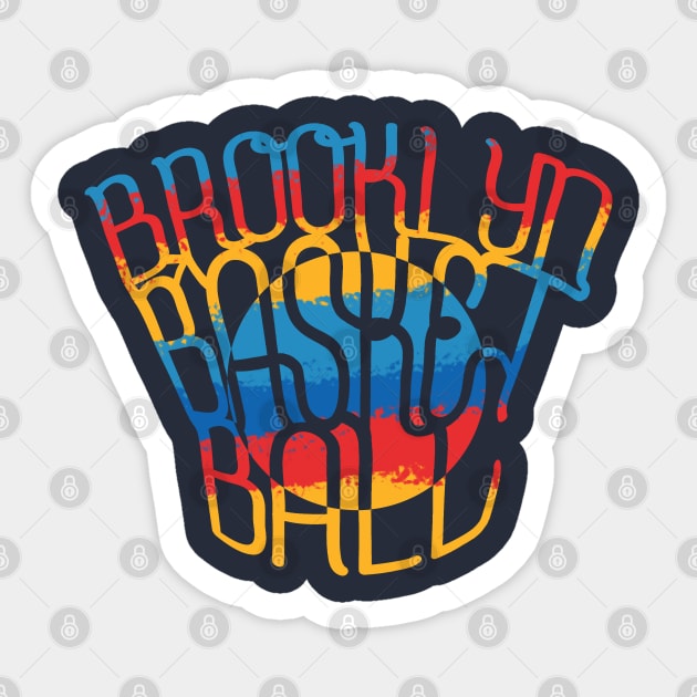 Brooklyn Nets Basquiat Vintage Logo - Brooklyn Nets - Sticker