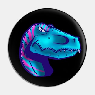 Dinosaur Blue Neon Pin