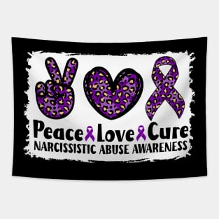 Peace Love Cure Narcissistic Abuse Awareness Tapestry