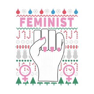 Ugly Xmas Sweater Feminist Strong T-Shirt