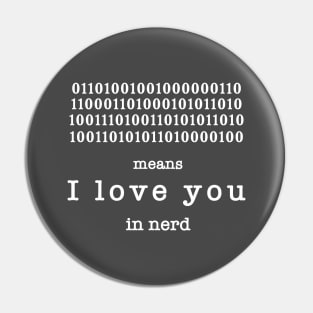 Nerd, I Love You Pin